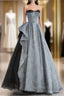 A-Line Blue-Grey Sweetheart Long Formal Party Dress Floor Length Tulle Prom Dress