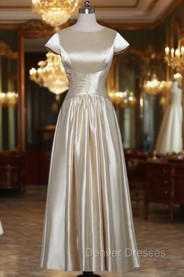 A-line Cap Sleeves Ankle Length Mother Of The Bride Dress Main image