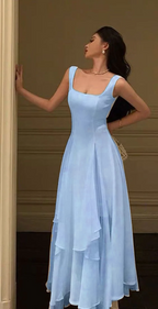 A Line Chiffon Prom Dress,Long Evening Dress,Formal Dress