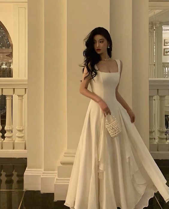 A Line Chiffon Prom Dress,Long Evening Dress,Formal Dress