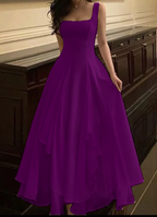 A Line Chiffon Prom Dress,Long Evening Dress,Formal Dress