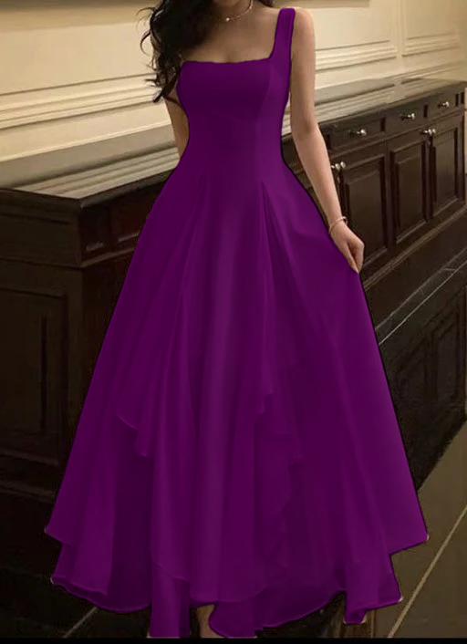 A Line Chiffon Prom Dress,Long Evening Dress,Formal Dress