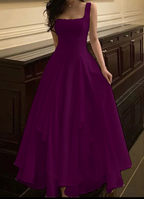A Line Chiffon Prom Dress,Long Evening Dress,Formal Dress