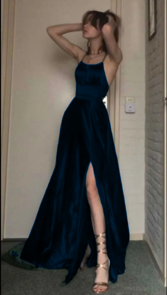 A Line Dark Green Long Prom Dress,  Evening Dress Secondary image