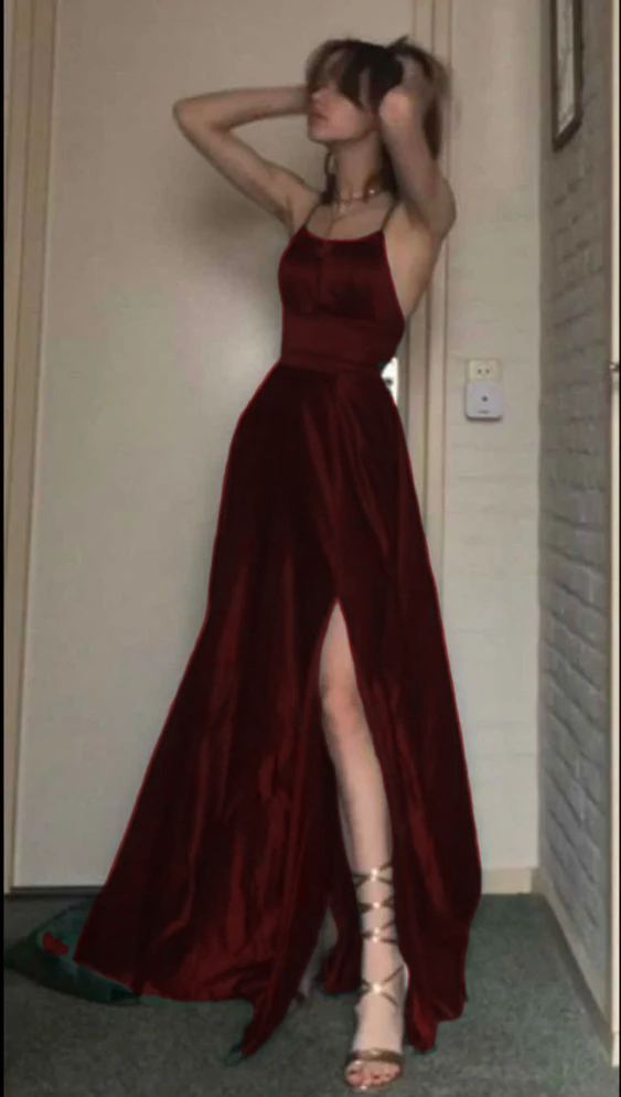A Line Dark Green Long Prom Dress,  Evening Dress