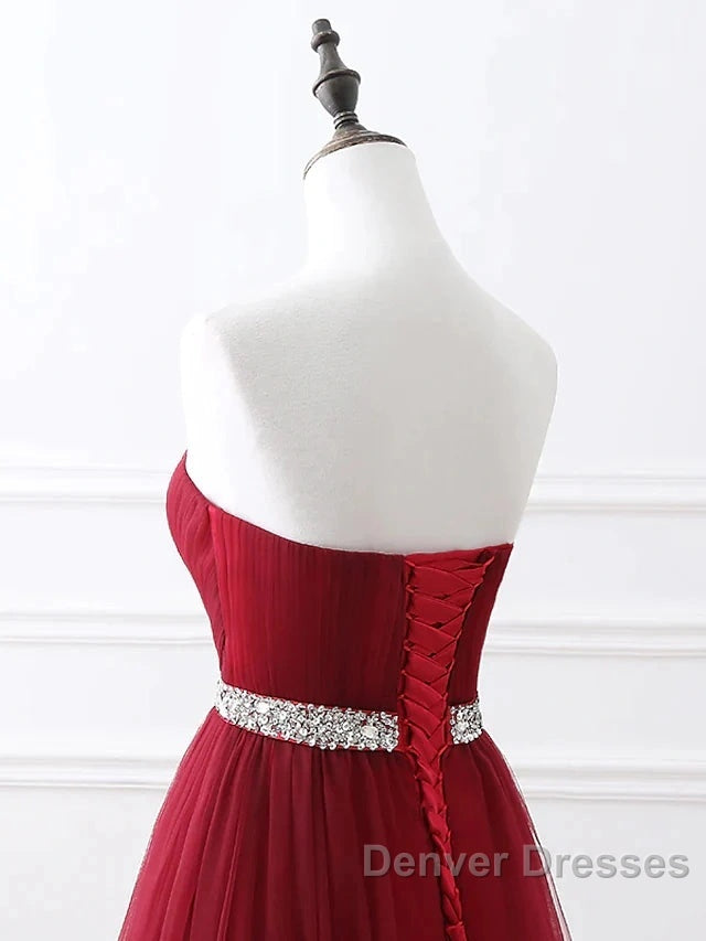 A-Line Elegant Quinceanera Prom ValentineS Day Dress Strapless Sleeveless Chapel Train Satin With Crystals