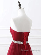 A-Line Elegant Quinceanera Prom ValentineS Day Dress Strapless Sleeveless Chapel Train Satin With Crystals