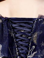 A-Line Fairy Prom Dress Sparkle Party Dress Off Shoulder Short Sleeve Floor Length Tulle With Sequins Embroidery