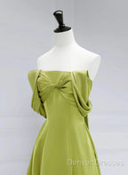 A-Line Green Long Formal Dress Prom Dress, Green Floor Length Party Dress