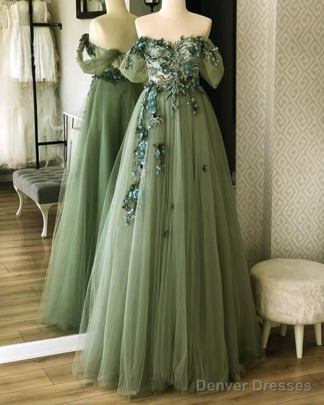 A-Line Lace Embroidery Corset Tulle Dress Main image