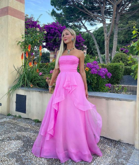 A Line Long Prom Dress Evening Party Dress