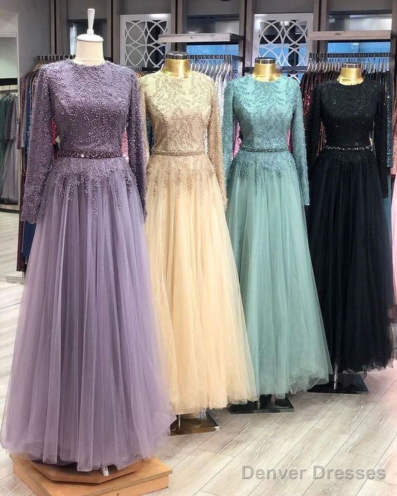 A Line Long Tulle Evening Dress Prom Dress Main image