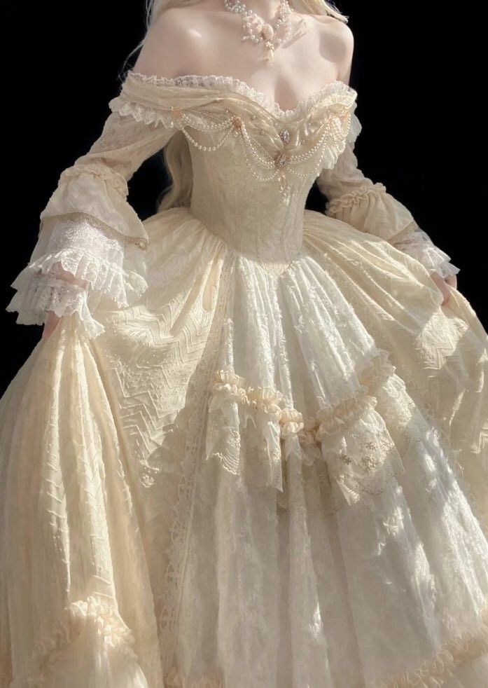 A Line Off Shoulder Ball Gown Wedding Dress Lace Princess Dress Main image