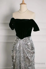 A Line Off The Shoulder Sexy Sequin Formal Dress Bridesmaid Dress Evening Gown Prom Dress