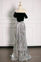 A Line Off The Shoulder Sexy Sequin Formal Dress Bridesmaid Dress Evening Gown Prom Dress