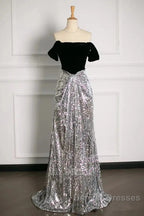 A Line Off The Shoulder Sexy Sequin Formal Dress Bridesmaid Dress Evening Gown Prom Dress