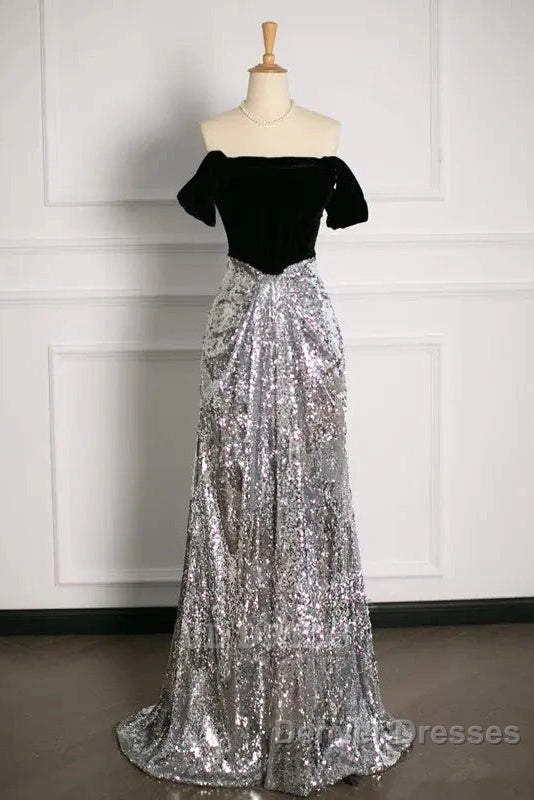 A Line Off The Shoulder Sexy Sequin Formal Dress Bridesmaid Dress Evening Gown Prom Dress
