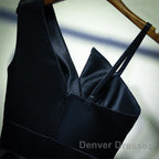 A Line One Shoulder Short Black Prom Dress, Short Black One Shoulder Formal Graduation Dress