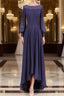 A-Line/Princess Bateau Asymmetrical Chiffon Mother of the Bride Dress
