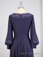 A-Line/Princess Bateau Asymmetrical Chiffon Mother of the Bride Dress