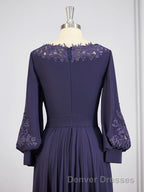 A-Line/Princess Bateau Asymmetrical Chiffon Mother of the Bride Dress