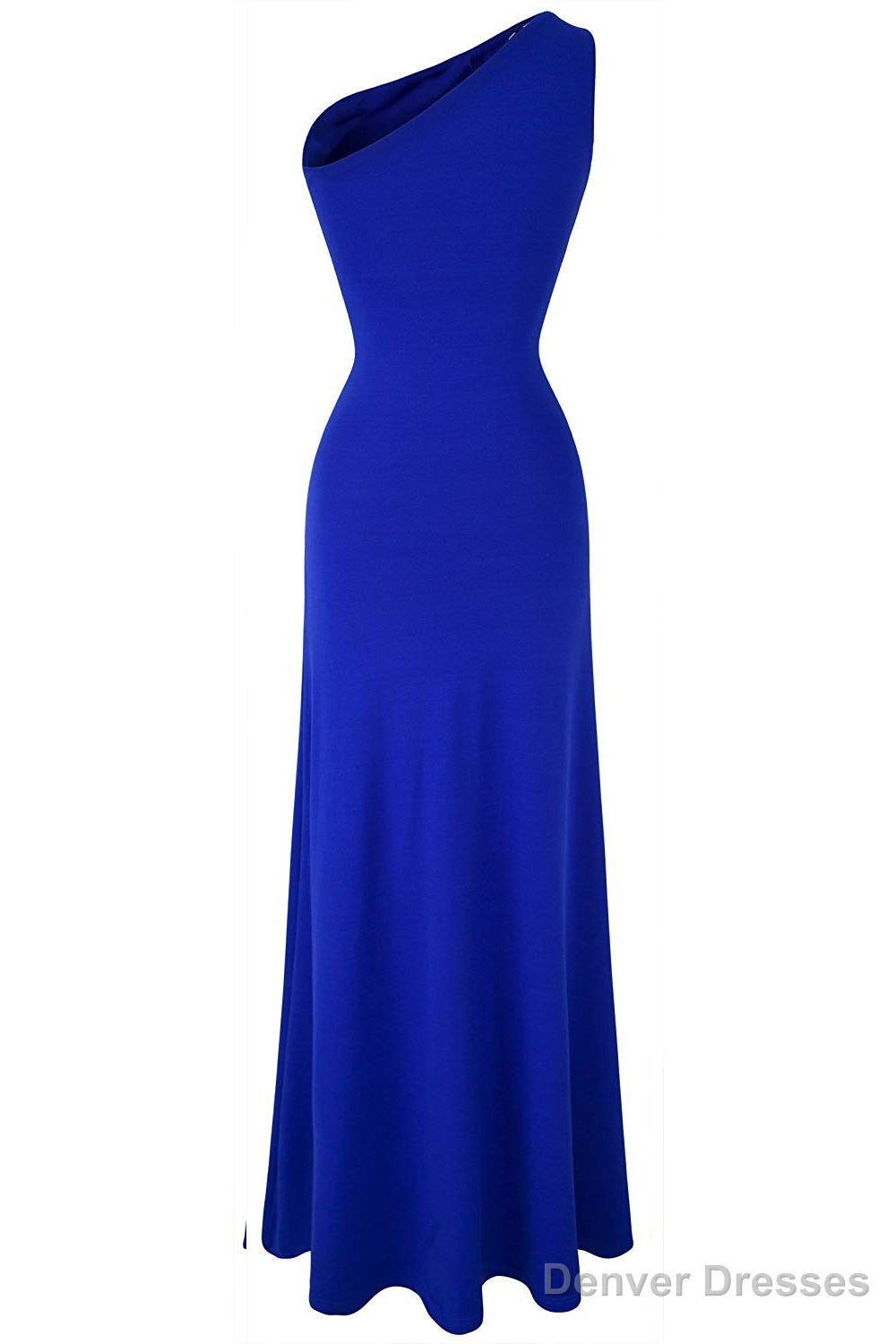 A-Line/Princess One-Shoulder Floor-Length Satin Prom Dresses With Beading