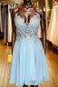 A-Line/Princess Spaghetti Straps Short/Mini Chiffon Homecoming Dress