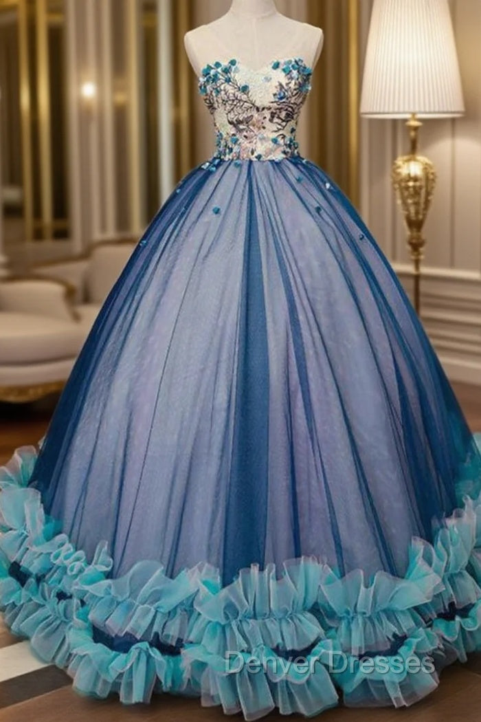 A-line Princess Straight Neck Sleeveless Floor Length Dress Main image