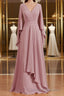 A-Line/Princess V-neck Floor-Length Chiffon Mother of the Bride Dress