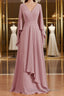 A-Line/Princess V-neck Floor-Length Chiffon Mother of the Bride Dress