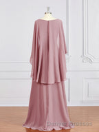 A-Line/Princess V-neck Floor-Length Chiffon Mother of the Bride Dress