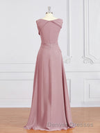 A-Line/Princess V-neck Floor-Length Chiffon Mother of the Bride Dress