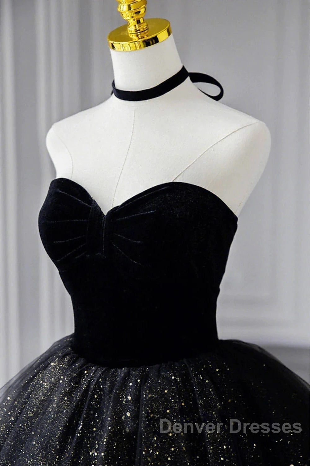 A-Line Prom Dress Black Dress Dress Formal Birthday Floor Length Sleeveless Strapless Tulle With Ruched Sequin