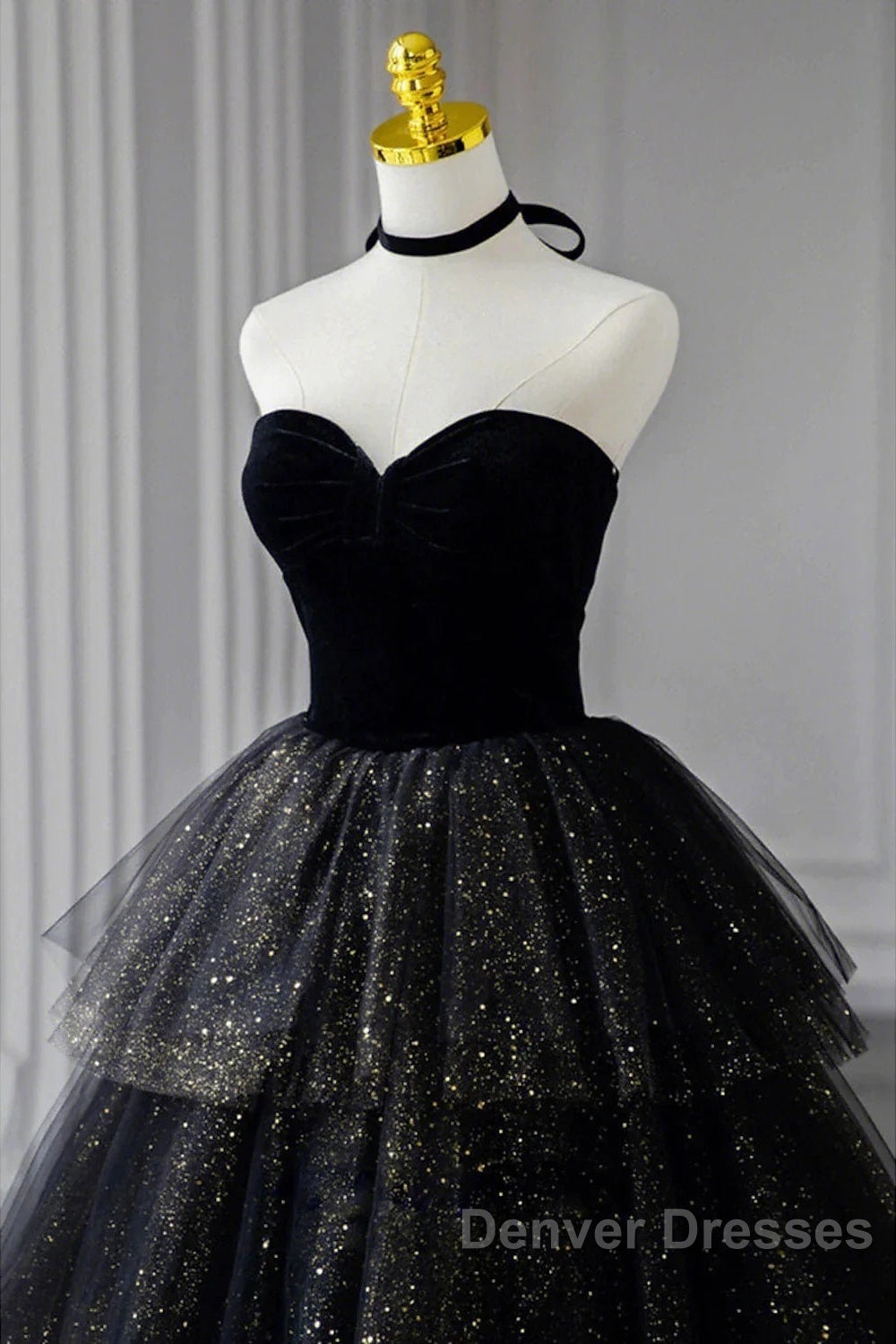 A-Line Prom Dress Black Dress Dress Formal Birthday Floor Length Sleeveless Strapless Tulle With Ruched Sequin