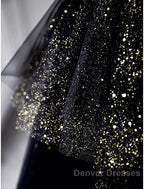 A-Line Prom Dress Black Dress Dress Formal Birthday Floor Length Sleeveless Strapless Tulle With Ruched Sequin