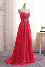 A-Line Prom Dress Elegant Dress Formal Asymmetrical Sleeveless Strapless Chiffon Backless With Rhinestone Ruched Ruffles