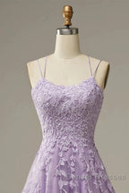 A-Line Prom Dress Floral Dress Formal Sleeveless Strap Tulle With Appliques