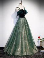 A-Line Prom Dress Glittering Dress Wedding Guest Engagement Floor Length Sleeveless Spaghetti Strap Organza With Sequin