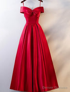 A-Line Prom Dresses Open Back Dress Wedding Guest Floor Length Short Sleeve Off Shoulder Satin With Ruched