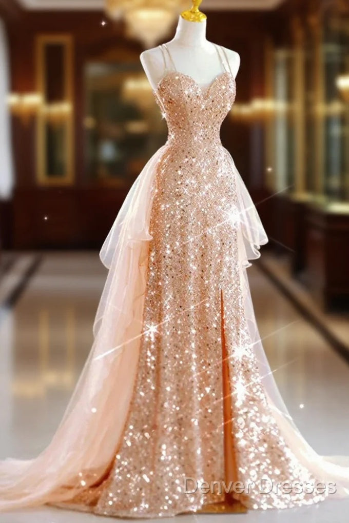 A-Line Prom Dress Sparkle & Shine Dress Wedding Guest Sweet 16 Floor Length Sleeveless Sweetheart Tulle With Sequin Main image