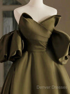 A-Line Puff Sleeves