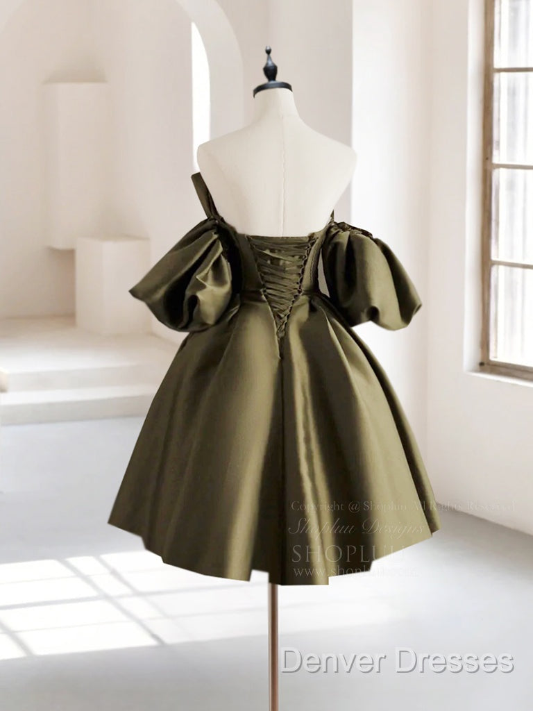 A-Line Puff Sleeves