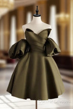 A-Line Puff Sleeves