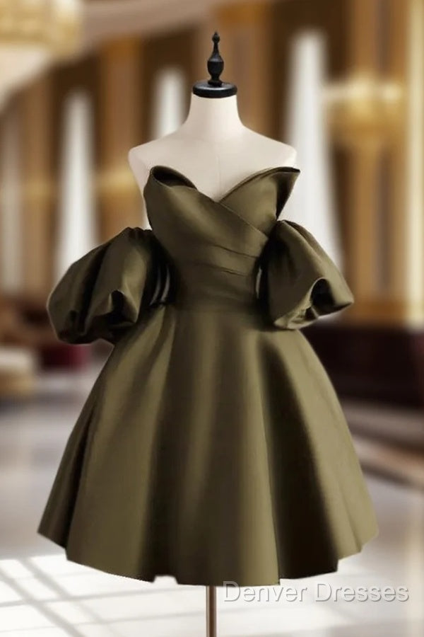 A-Line Puff Sleeves