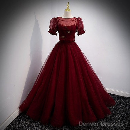 A Line Red Long Prom Dresses Main image