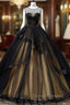 A-Line Round Neck Tulle Long Prom Dress, Elegant Evening Dress