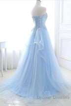 A-Line Sexy Engagement Prom Birthday Dress Strapless Sleeveless  Lace Pleats