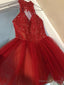 A-Line Short Homecoming Dress With Appliques