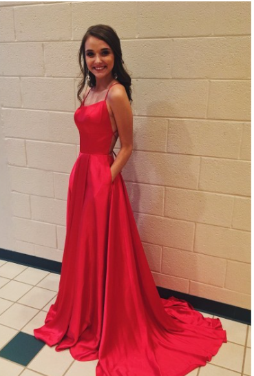 A-Line Simple Stunning Long Prom Dress Formal Evening Gowns