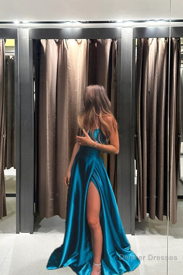 A-Line Simple Stunning Long Prom Dresses Formal Evening Gowns Main image